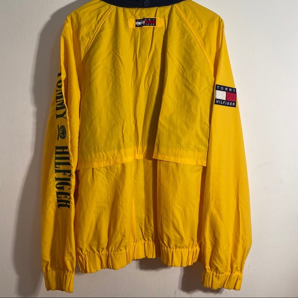 Vintage yellow Tommy Hilfiger hooded windbreaker - Picture 5 of 8